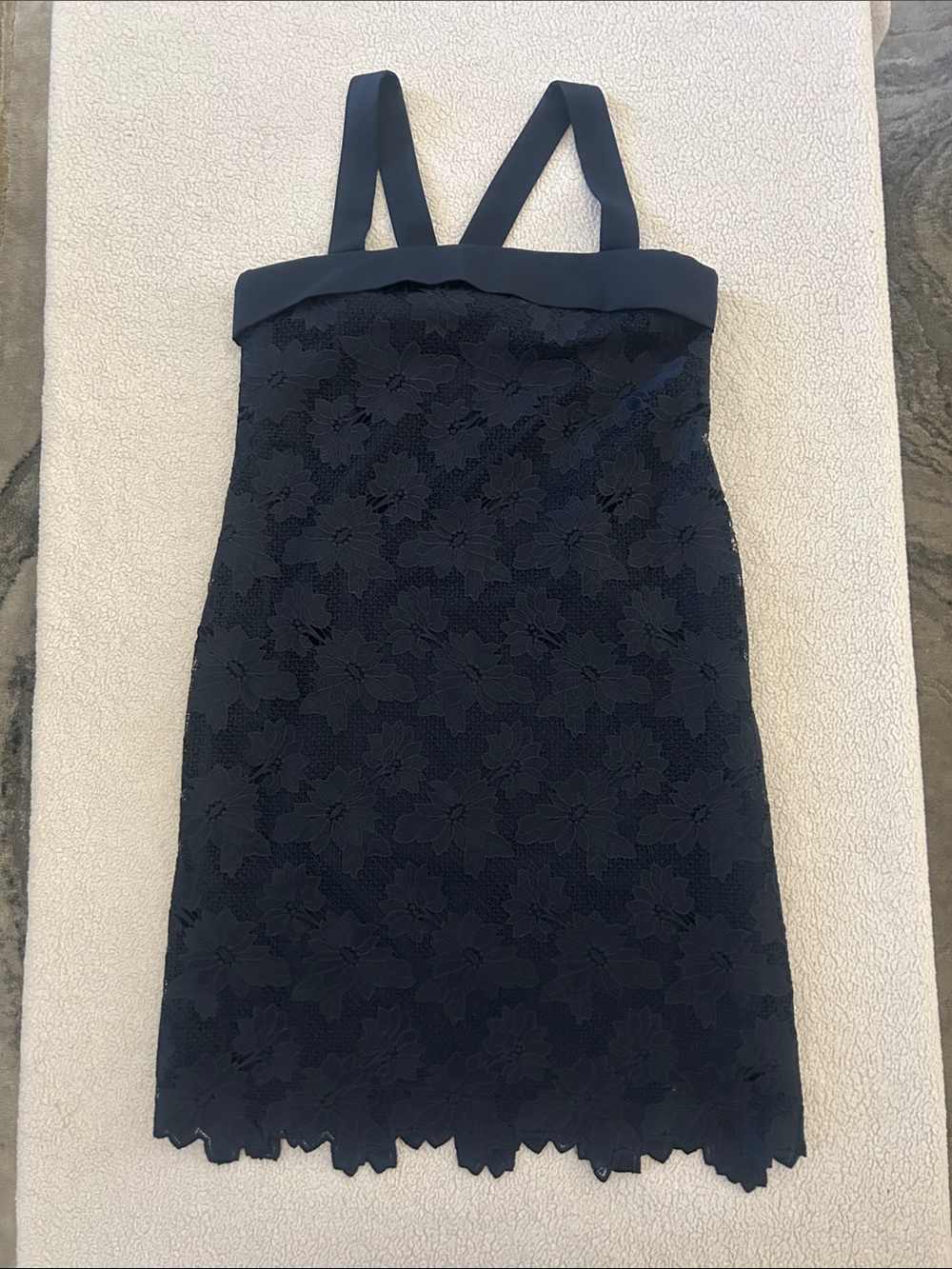 Banana Republic Navy Floral Lace Strap Mini Dress